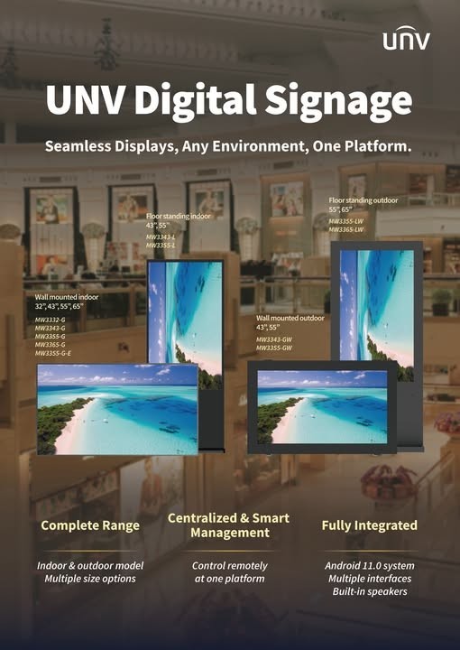 Новая линейка цифровых вывесок от Uniview