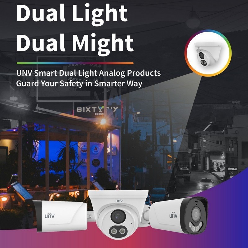 Новые аналоговые камеры линейки UNV Smart Dual Light