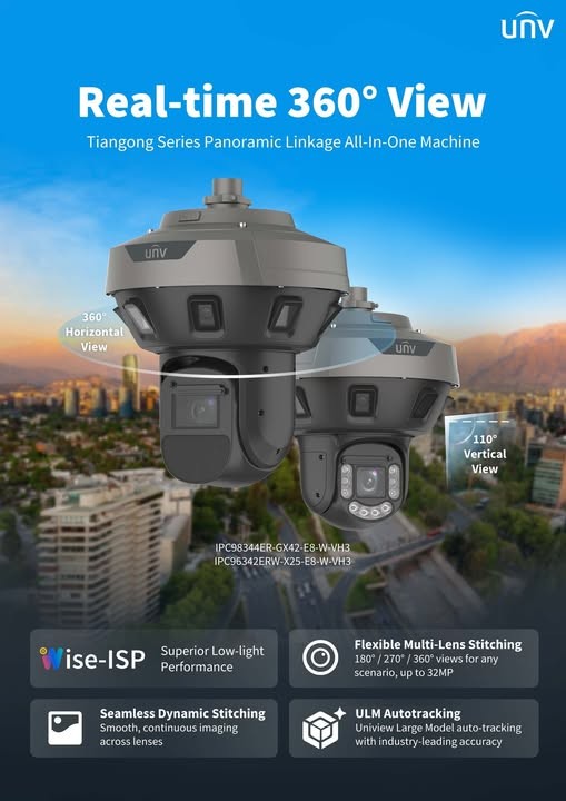 Панорамные IP-камеры Uniview Tiangong меняют правила игры