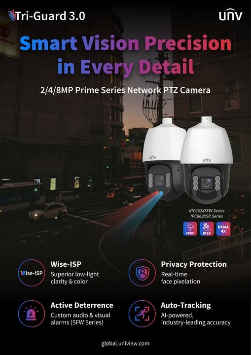 Новое поколение поворотных IP-камер Uniview